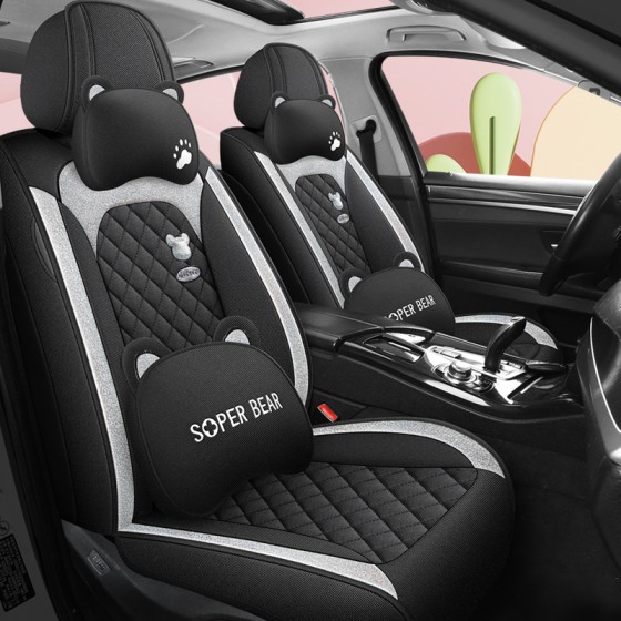 亚麻亮片通用汽车坐垫 不分车型